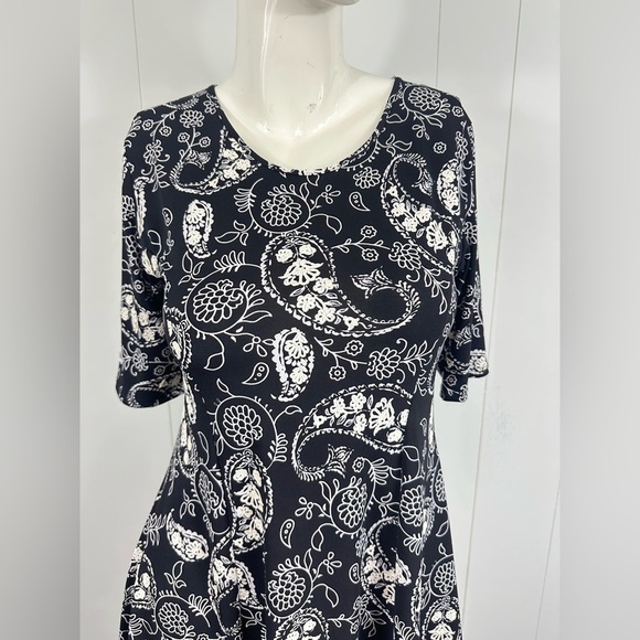 Keren Hart Women’s Sz Medium Paisley Textured A Line Mini Dress Textured - Picture 5 of 9